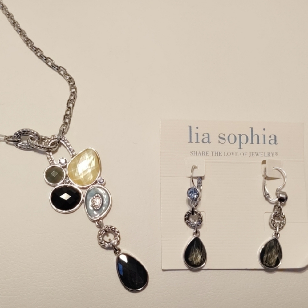 Lia Sophia Necklace and Earring Set